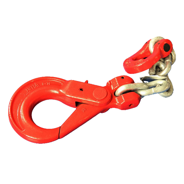 Self-locking hook with chain